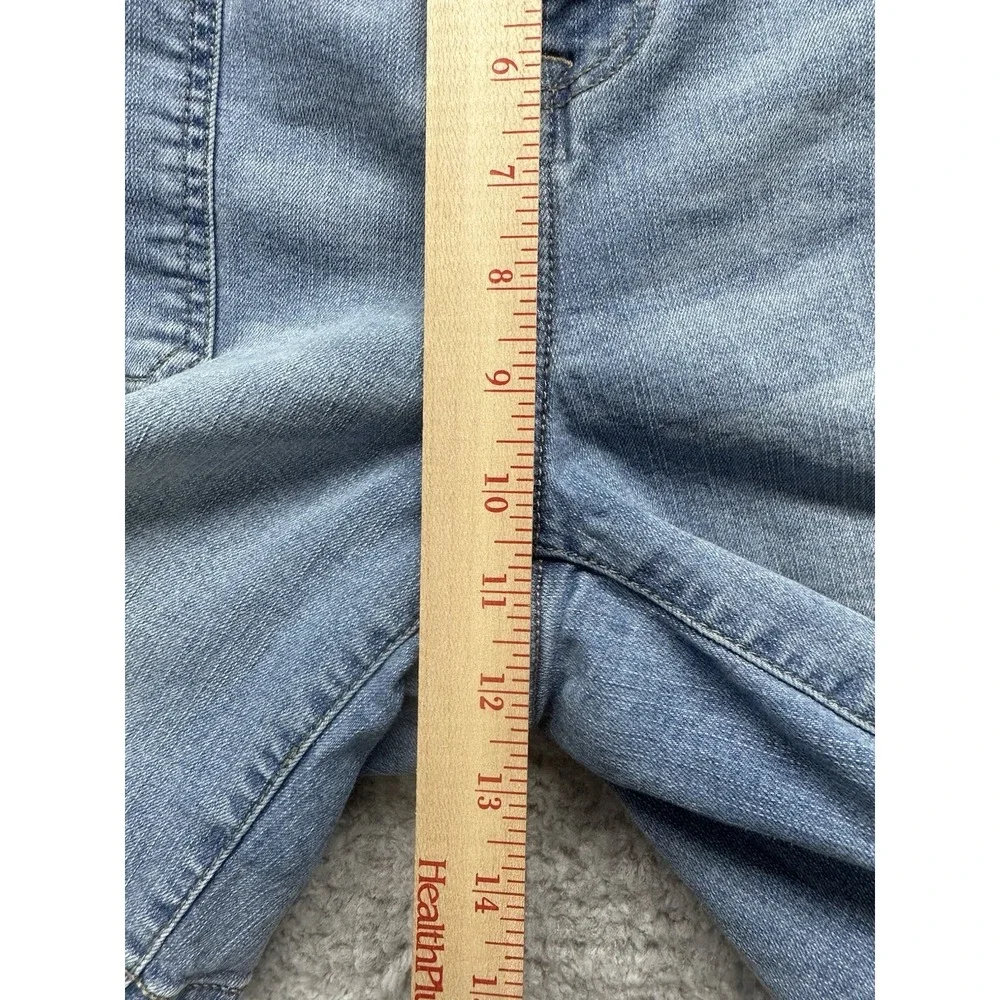 Torrid Bermuda Shorts Women's 18 Blue Distressed Jean Denim